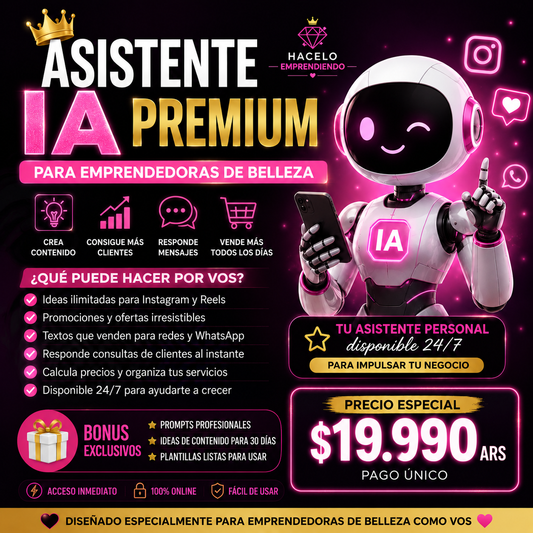 🤖 Asistente IA Premium para Emprendedoras de Belleza