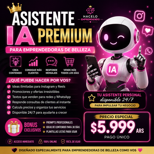🤖 Asistente IA Premium para Emprendedoras de Belleza